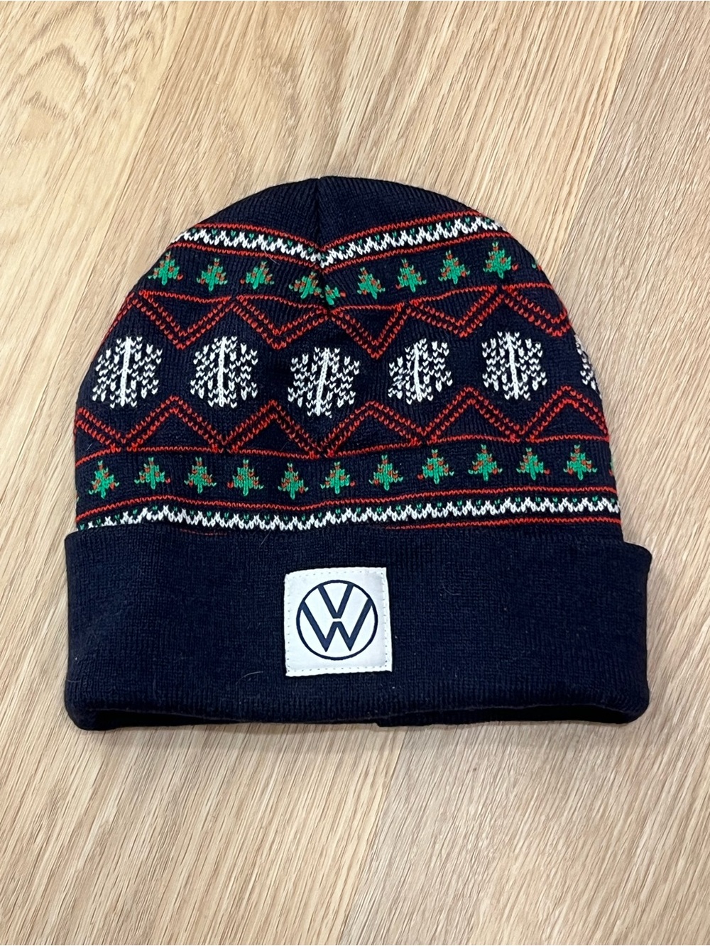 VW Navy Holiday Knit Beanie